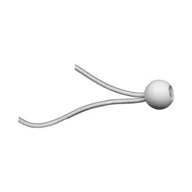 100-pc 9" Heavy Duty Ball Bungee (White)