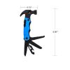 Hammer Multi-Tool Gifts for Men, 12 in1 Multi-Functional Mini Hammer Camping Gear Survival Tool Lightweight Multitool Hammer XH