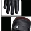 PU Leather Gloves for Men Winter Touchscreen Driving Gloves