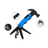 Hammer Multi-Tool Gifts for Men, 12 in1 Multi-Functional Mini Hammer Camping Gear Survival Tool Lightweight Multitool Hammer XH