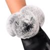 Winter Leather Gloves for Women, Fleece Lining Touchscreen Warm Gloves