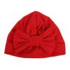 Newborn Baby Kids Boys Girls Soft Turban Cap Beanie Solid Bow Knot Wrap Hats Milk Fiber Beanis Baby