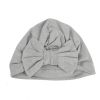 Newborn Baby Kids Boys Girls Soft Turban Cap Beanie Solid Bow Knot Wrap Hats Milk Fiber Beanis Baby
