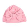 Newborn Baby Kids Boys Girls Soft Turban Cap Beanie Solid Bow Knot Wrap Hats Milk Fiber Beanis Baby