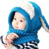 Baby Toddler Winter Beanie Warm Hat Hooded Scarf Earflap Knitted Cap