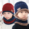 Autumn And Winter New Wool Hat Scarf Set Thick Warm Knit Hat Children's Hat