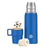 Healter 850ml Travel Vacuum Flask, Water Thermos Bottle for Coffee, Built-in Lid Cup, Stainless Steel, Thermal Tea Mug, Sport Bottles
