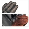 Women Winter Pu Leather Gloves Touch Screen Gloves