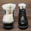 Genuine leather Men's Winter Boots Natural Wool Winter boots for men Top Quality Men Snow Boots #YM5518