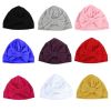 Newborn Baby Kids Boys Girls Soft Turban Cap Beanie Solid Bow Knot Wrap Hats Milk Fiber Beanis Baby