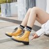 Combat Boots For Women Glitter Leather Boots 2022 New White Ankle Boots Women Shoes Platform Lace Up Punk Boots998