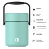 Healter 1.6 Litres Vacuum Insulated Food Flasks for Hot Food, 1600ml Stainless Steel Thermal Soup Container/ Food Jar with 2 inner boxes for Adult, Gr