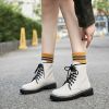 Combat Boots For Women Glitter Leather Boots 2022 New White Ankle Boots Women Shoes Platform Lace Up Punk Boots998