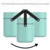 Healter 1.6 Litres Vacuum Insulated Food Flasks for Hot Food, 1600ml Stainless Steel Thermal Soup Container/ Food Jar with 2 inner boxes for Adult, Gr