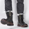 Genuine leather Men's Winter Boots Natural Wool Winter boots for men Top Quality Men Snow Boots #YM5518