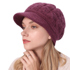 Winter Women Cable Knitted Berets Braided Baggy Wool Warm Hat