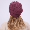 Winter Women Cable Knitted Berets Braided Baggy Wool Warm Hat