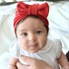 Newborn Baby Kids Boys Girls Soft Turban Cap Beanie Solid Bow Knot Wrap Hats Milk Fiber Beanis Baby