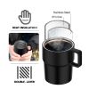 Healter 850ml Travel Vacuum Flask, Water Thermos Bottle for Coffee, Built-in Lid Cup, Stainless Steel, Thermal Tea Mug, Sport Bottles