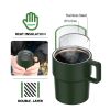 Healter 850ml Travel Vacuum Flask, Water Thermos Bottle for Coffee, Built-in Lid Cup, Stainless Steel, Thermal Tea Mug, Sport Bottles